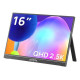 Arzopa Z1RC 16 pantalla para PC 40,6 cm (16'') 2560 x 1600 Pixeles 2.5K Negro